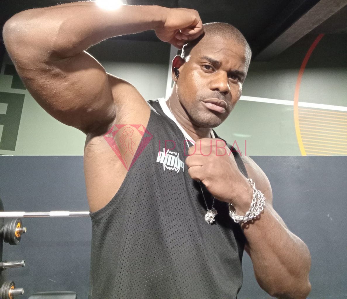 Jabari, 30, African, in Sports City, hourly rate from AED 12,600, incall only, speaks English and French
